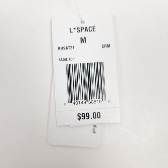 L*Space Sadie Bikini Top in Cream Size Medium NWT - Picture 4 of 5